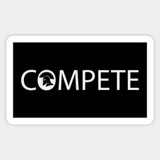 Compete competing typographic artwork Sticker